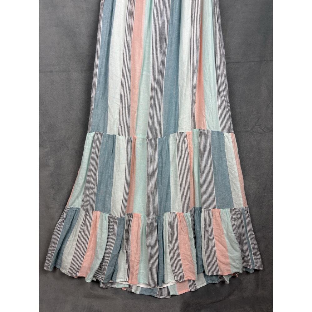 Rails Adora Dress Womens XL Highland Stripe Linen Blend Spaghetti Strap Midi - Picture 8 of 16